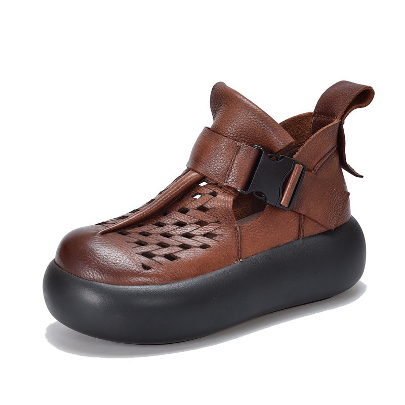 Women's Price Genuine Retro First Layer Cowhide Sandals
