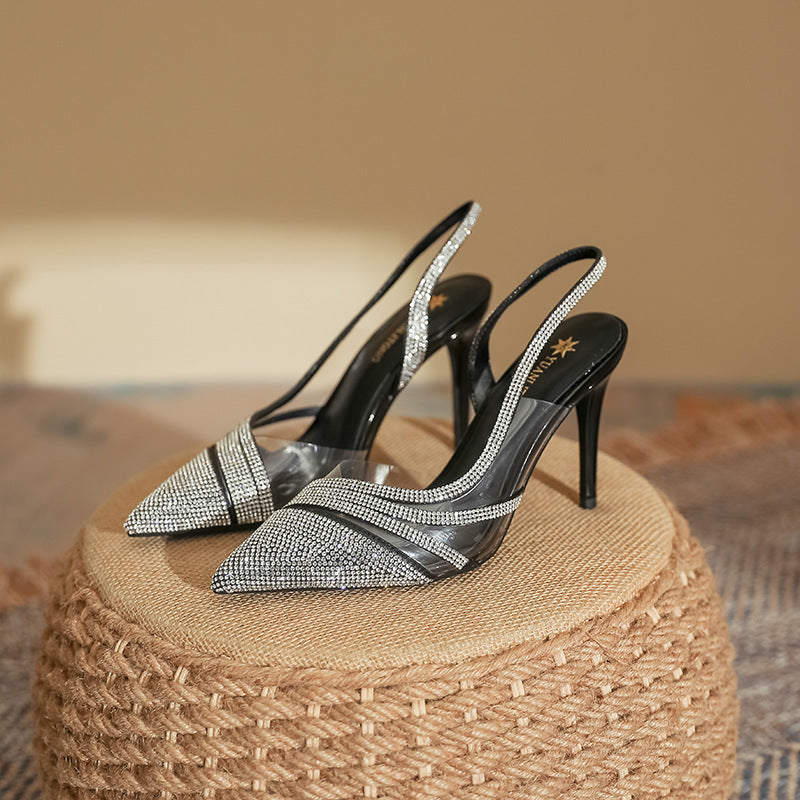 Women's Pointed High Stiletto Genuine Pumps Spring Women's Shoes