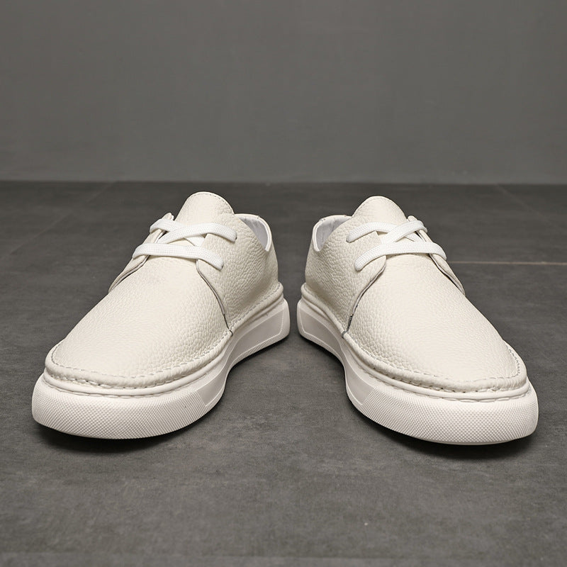 Men's White Slip-on Wild Soft Bottom Surface First Casual Shoes
