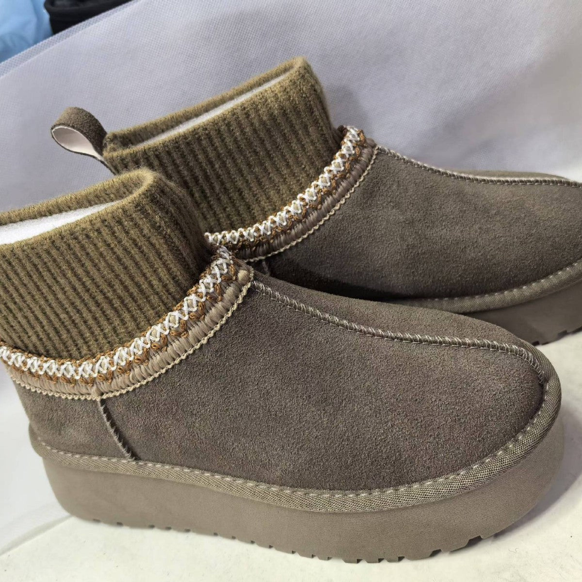 Women's National Style Socks Fleece-lined Warm Thick Snow Boots