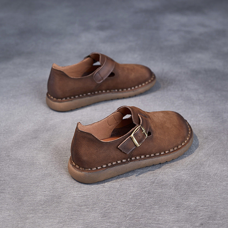 Women's Beautiful Vintage Genuine Slip-on Mother Soft Casual Shoes