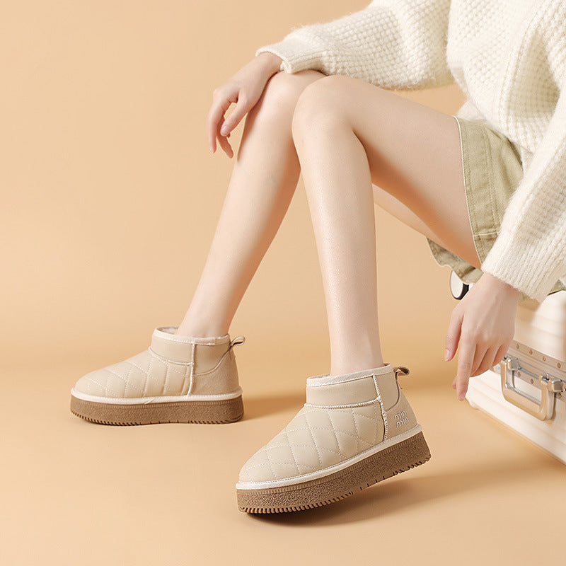 Women's Warm Winter Versatile Platform Elevator Ankle Snow Boots