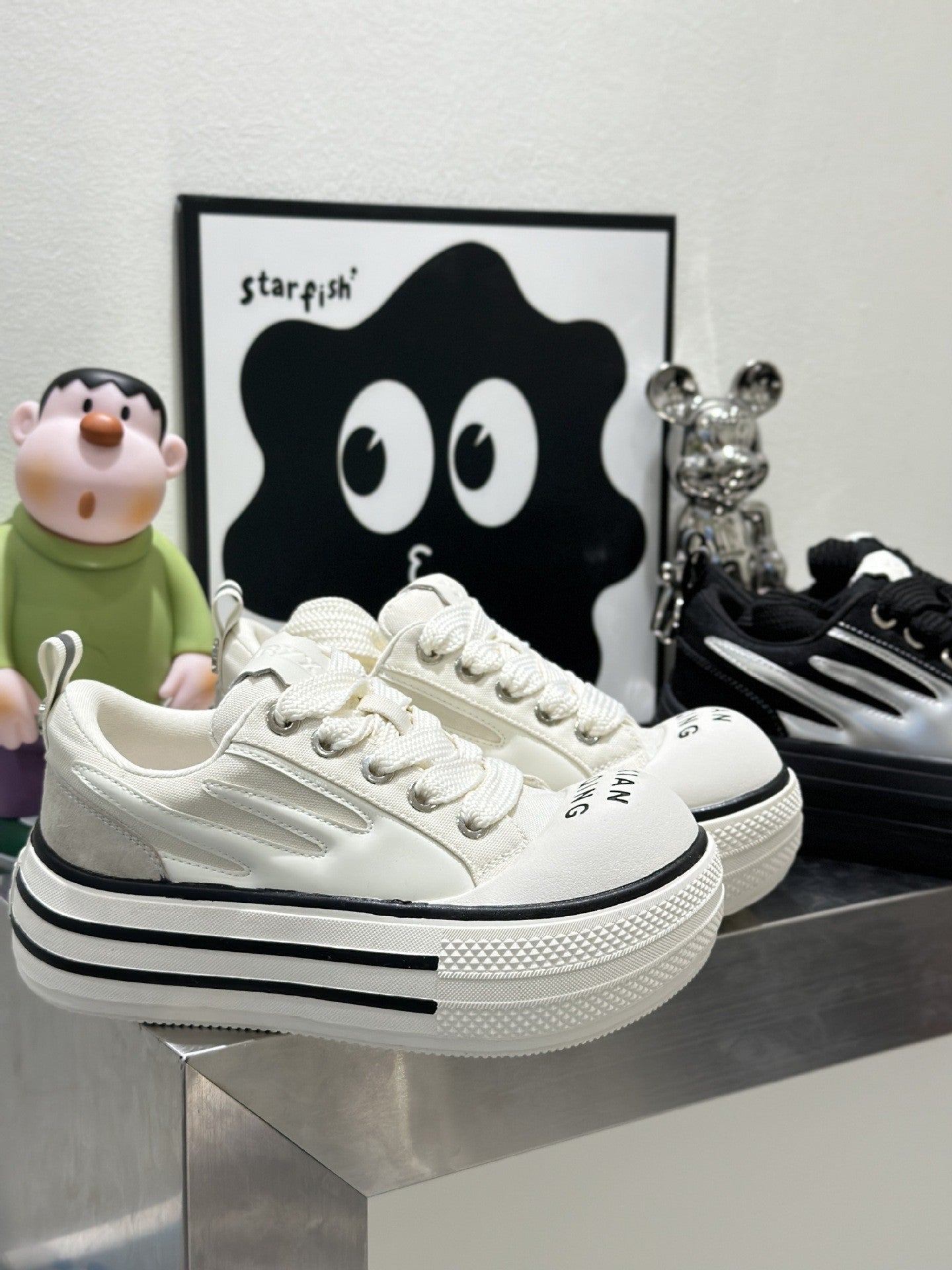 Raccoon Cotton Candy Big Head Female Summer Punk Niche Casual Shoes