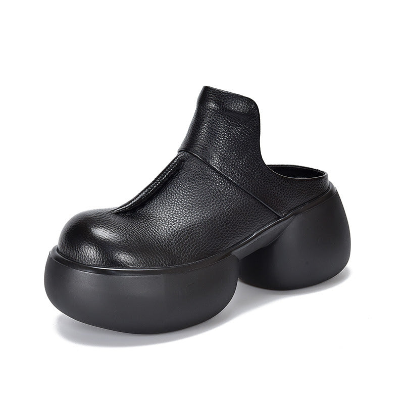 Women's Fashionable Chunky Outdoor Retro Platform Thick-soles Slippers