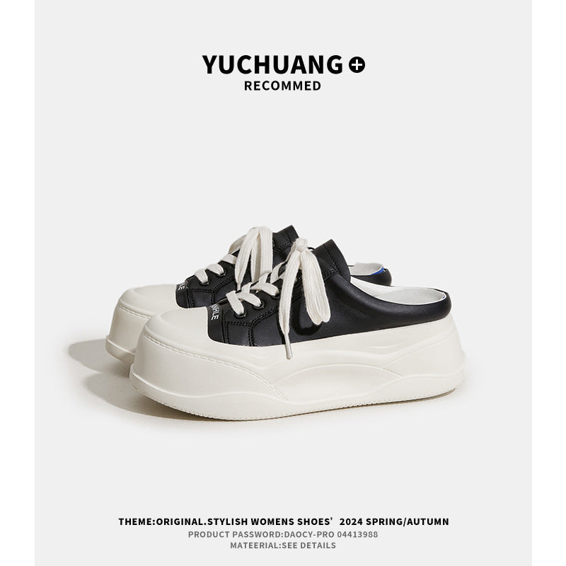 Women's Thick-soled Closed Toe Half Summer Outdoor Wear Spring Sandals