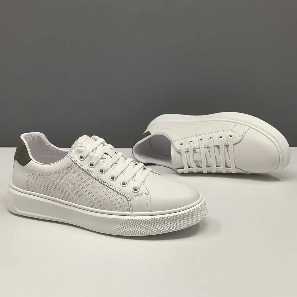 Popular Men's Trendy White Light Luxury Men's Board Shoes