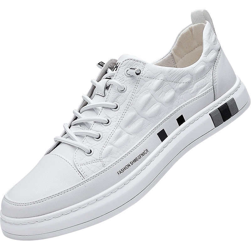 Men's Cowhide Easy Wear Fashion Board Men's Shoes