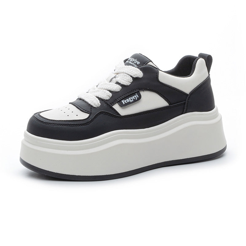 Women's Platform Muffin Spring Versatile Sports White Casual Shoes
