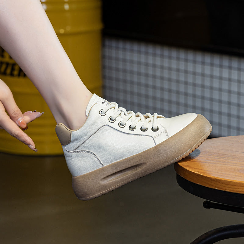 Women's Genuine Versatile Retro Platform Brushed Fashion Casual Shoes
