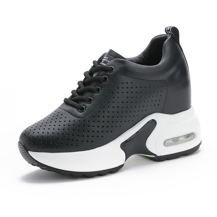 Women's Autumn White Small Height Increasing Insole Versatile Women's Casual Shoes