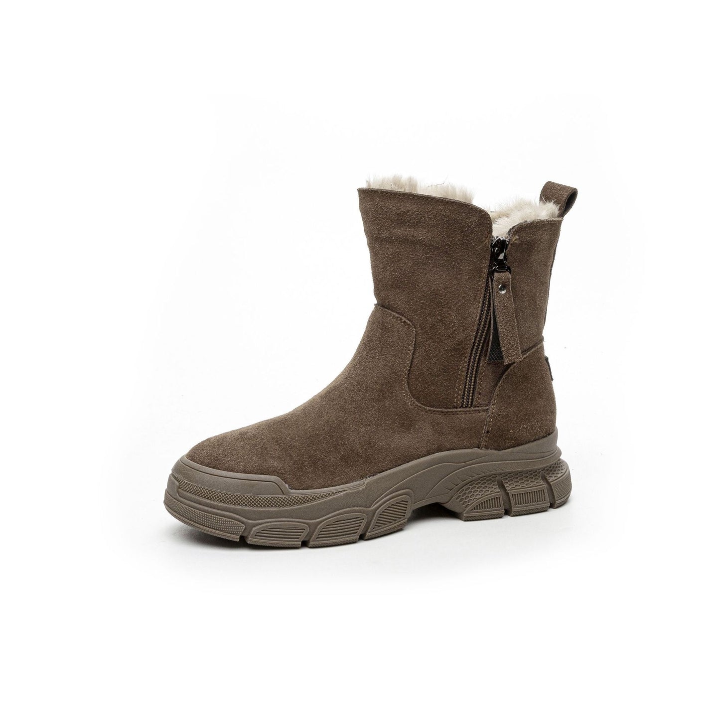 Women's Full Cowhide Warm Martin Veet Thickened Cotton Women's Shoes