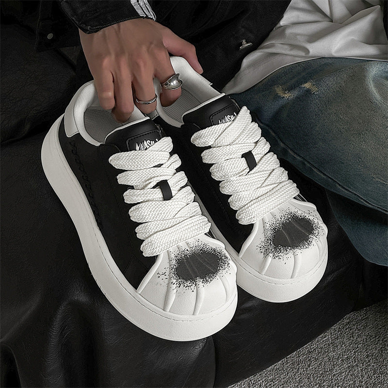Women's & Men's Niche Shell Toe Thick-soled Autumn Couple Sneakers