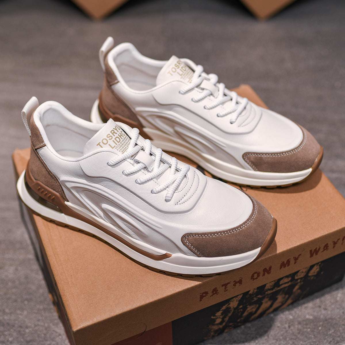 Men's Breathable Board Fashion Trend Daddy Color Casual Shoes