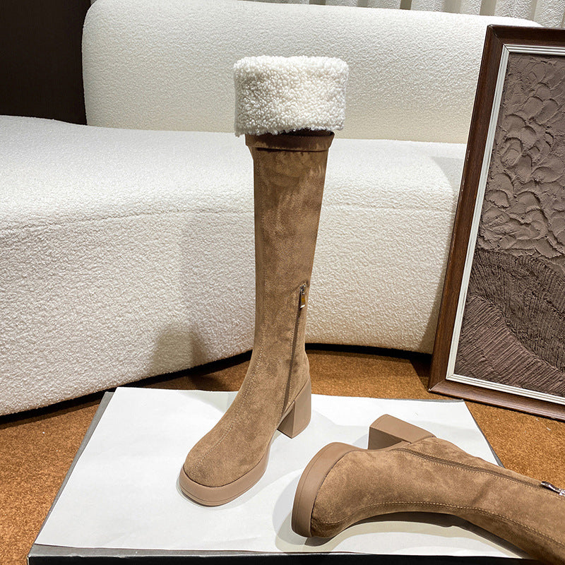 Women's Knee Long Winter Knee-high Socks Stocking Thick Boots