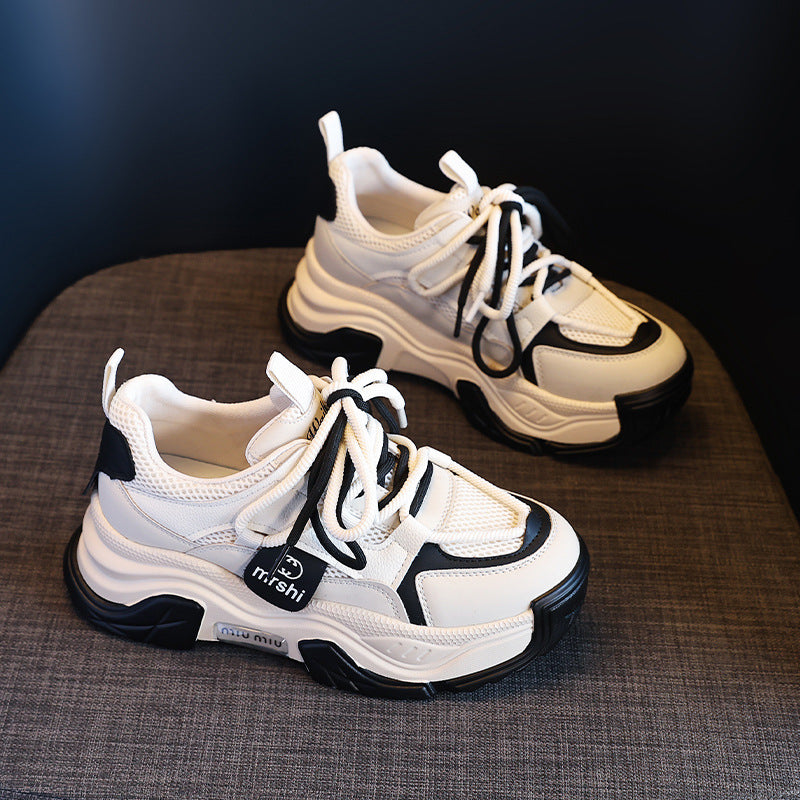 Women's Thick-soled Flat Fashionable Early Spring Genuine Casual Shoes