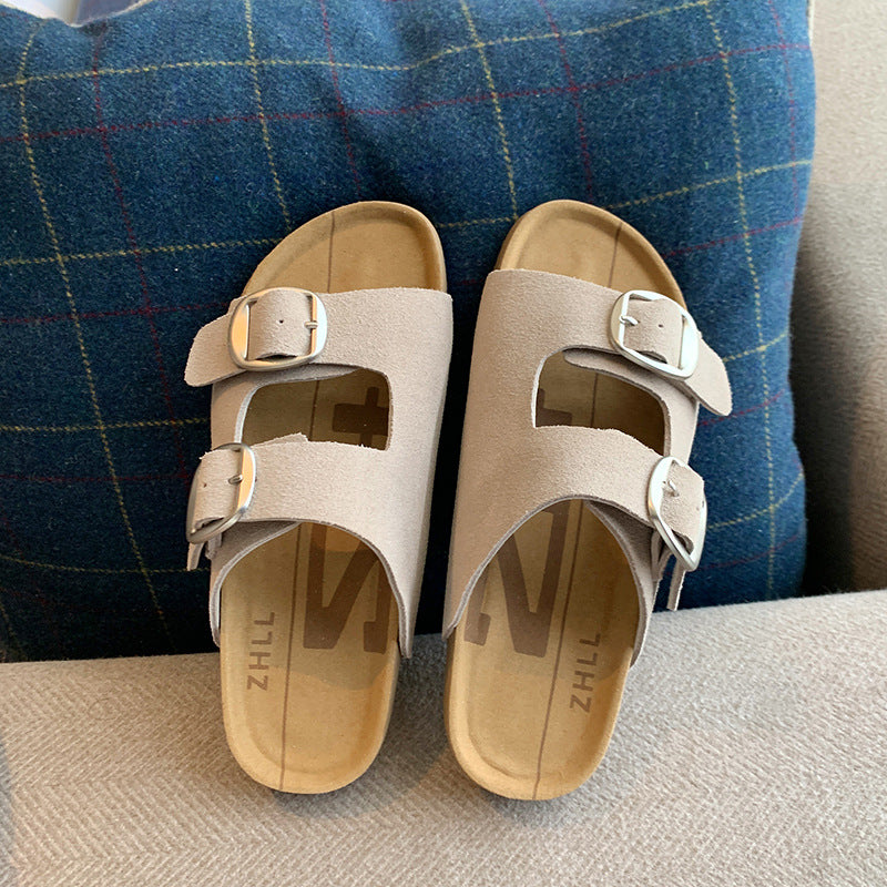 Women's Retro Genuine Summer Outer Wear Fat Sandals