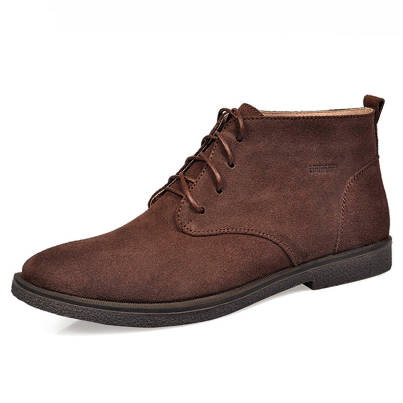 Men's British Plus Size With Fur Vintage Boots