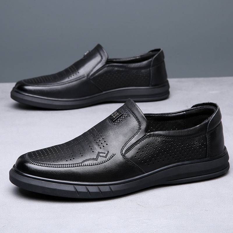 Men's First Layer Cowhide Outerwear Summer Soft Sandals