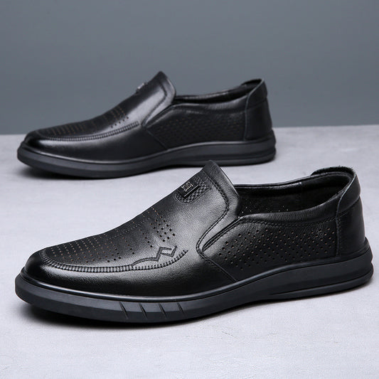 Men's First Layer Cowhide Outerwear Summer Soft Sandals