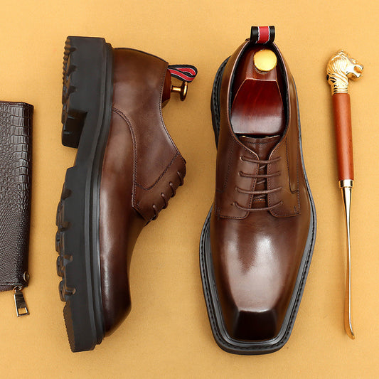 Men's High-grade Korean Genuine Formal Wear Business Leather Shoes