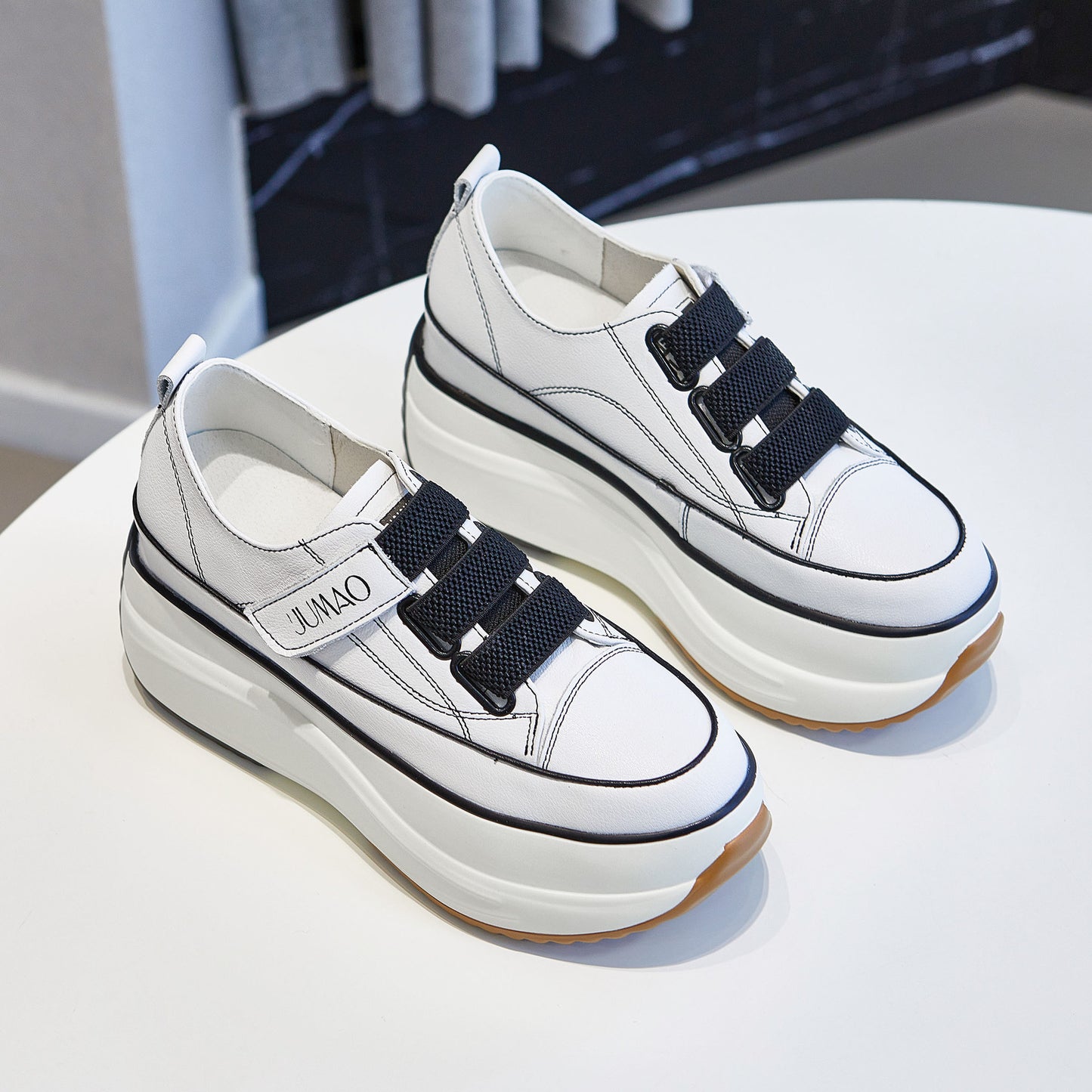Women's Pumps Height Increasing Classic Velcro Thin Sneakers