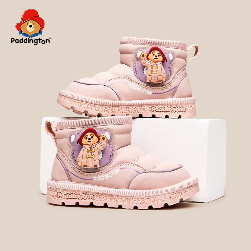 Children's Bear Winter Cute Fleece Lined Cartoon Kid's Snow Boots