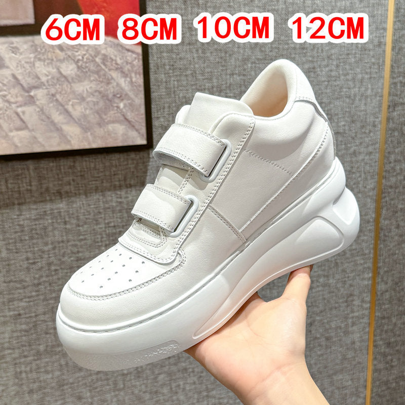 Women's Height Increasing Insole Thick Bottom Velcro Sports Skate Women's Casual Shoes