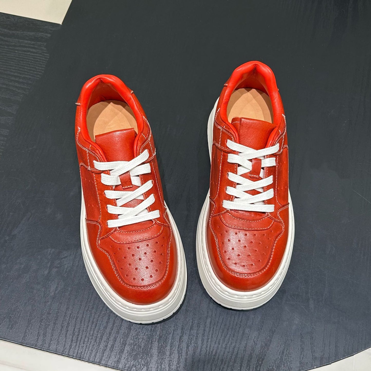 Women's Platform Spring Lightweight Height Increasing Skinny Retro Women's Board Shoes
