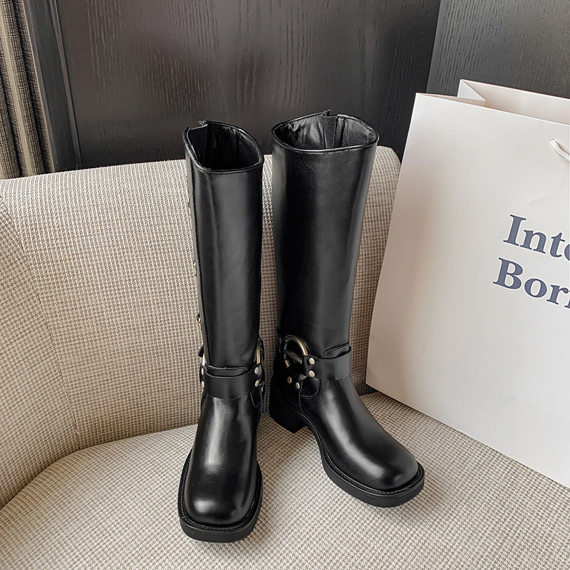 Women's The Knee Retro Rub Colored Tall Boots
