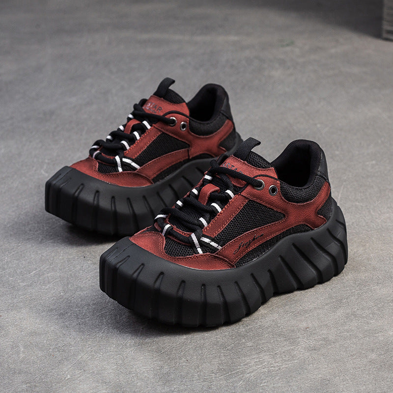 Women's Fashion Fried Street Color Matching Clunky Breathable Casual Shoes
