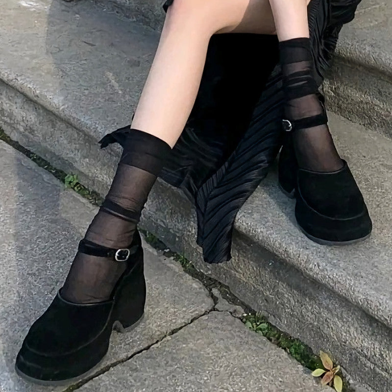 Mary Jane Female Sweet Round Toe Platform Women's Shoes