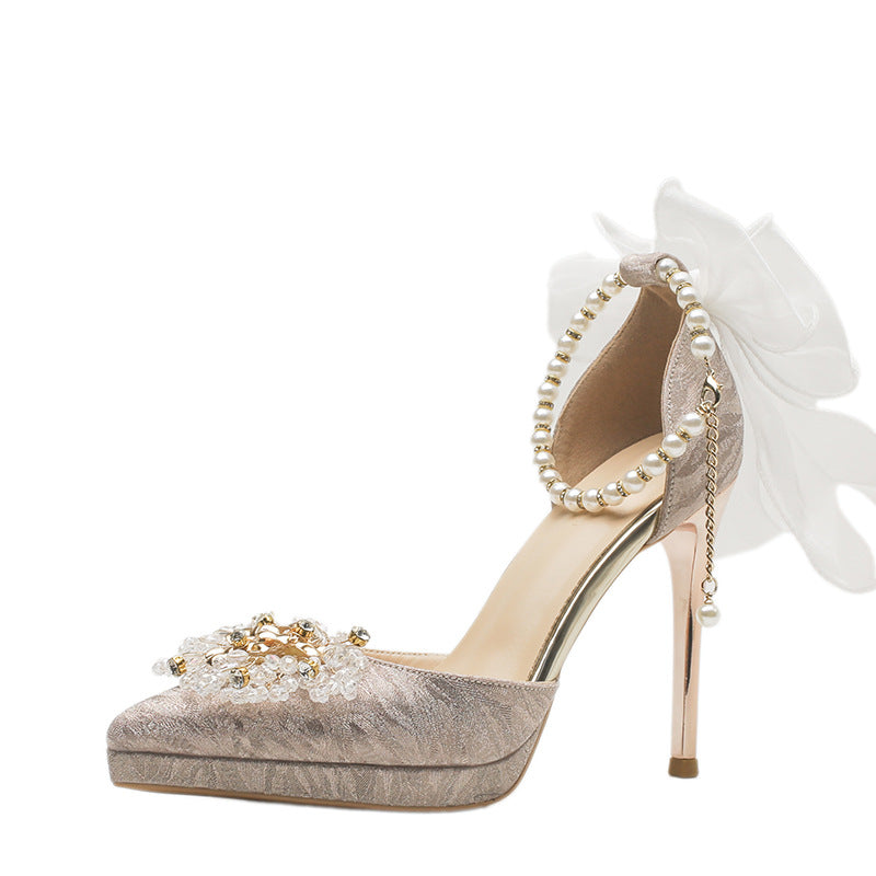 Two-way Wear Beautiful Glitter Engagement Fairy Women's Shoes
