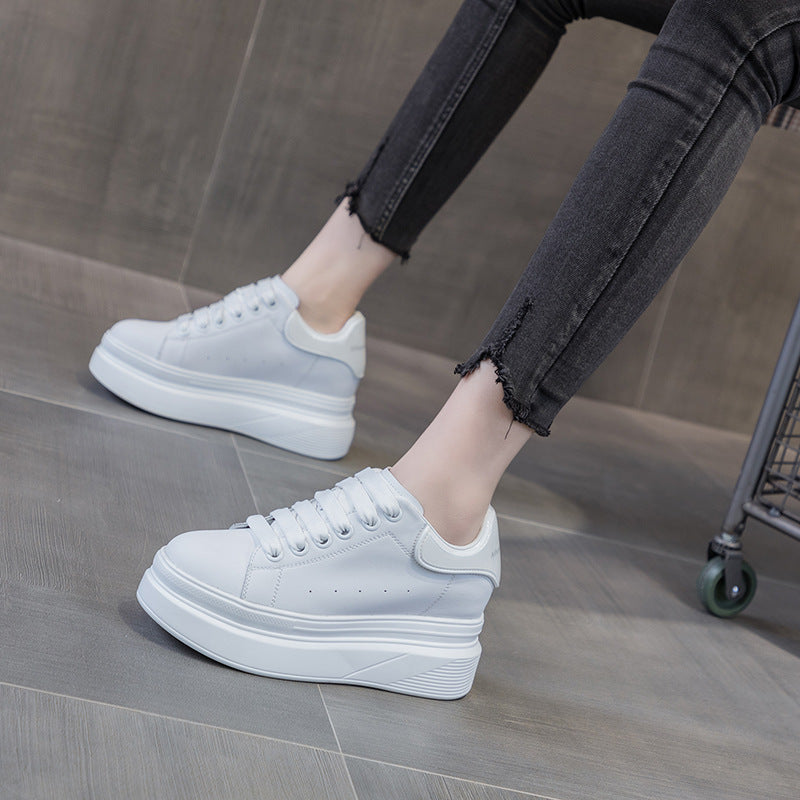 Women's Height Increasing Insole Mcqueen White Autumn Women's Casual Shoes