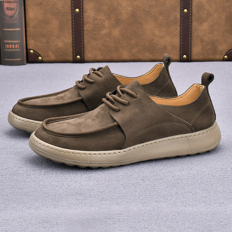 Men's Spring Retro Solid Sole Lightweight Platform Casual Shoes