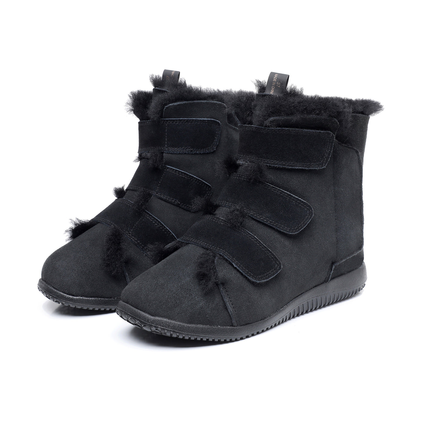 Women's Fur Integrated Lightweight Widened High Instep Gauze Feet Snow Boots