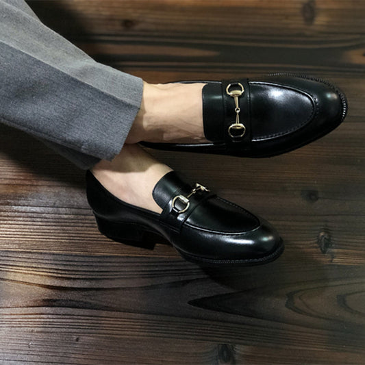 Men's Spring British Business Formal Wear Slip-on Leather Shoes