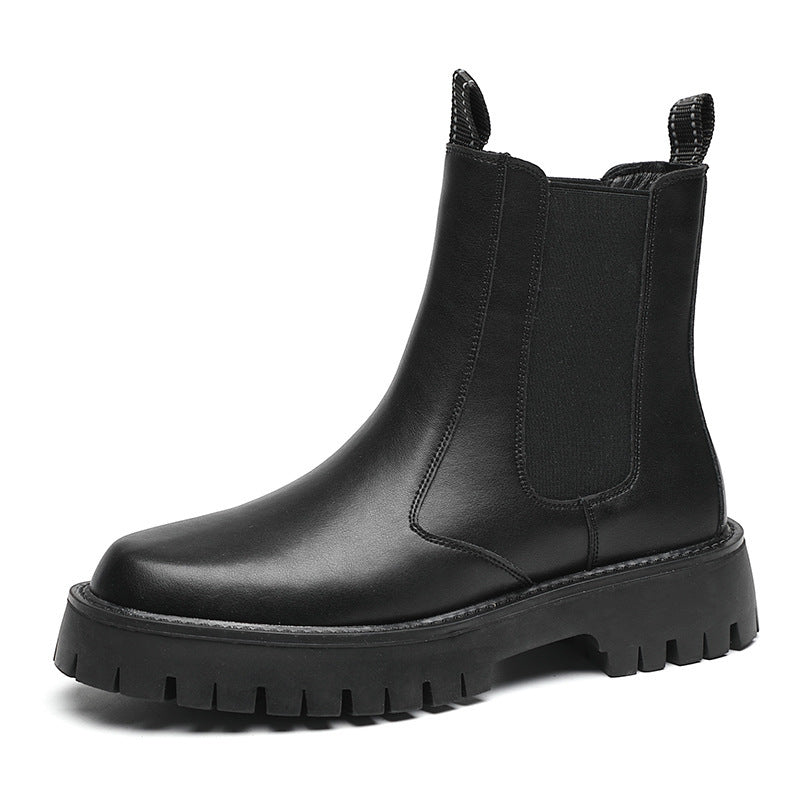 Men's Martin Fashion Smoke Pipe Fleece-lined Chelsea Boots