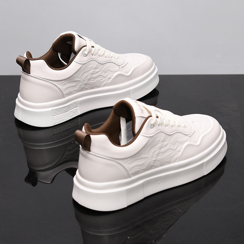 Men's Thick Bottom Couple Style White Soft Casual Shoes
