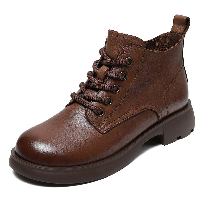 Women's British Style Martin Ankle First Layer Boots