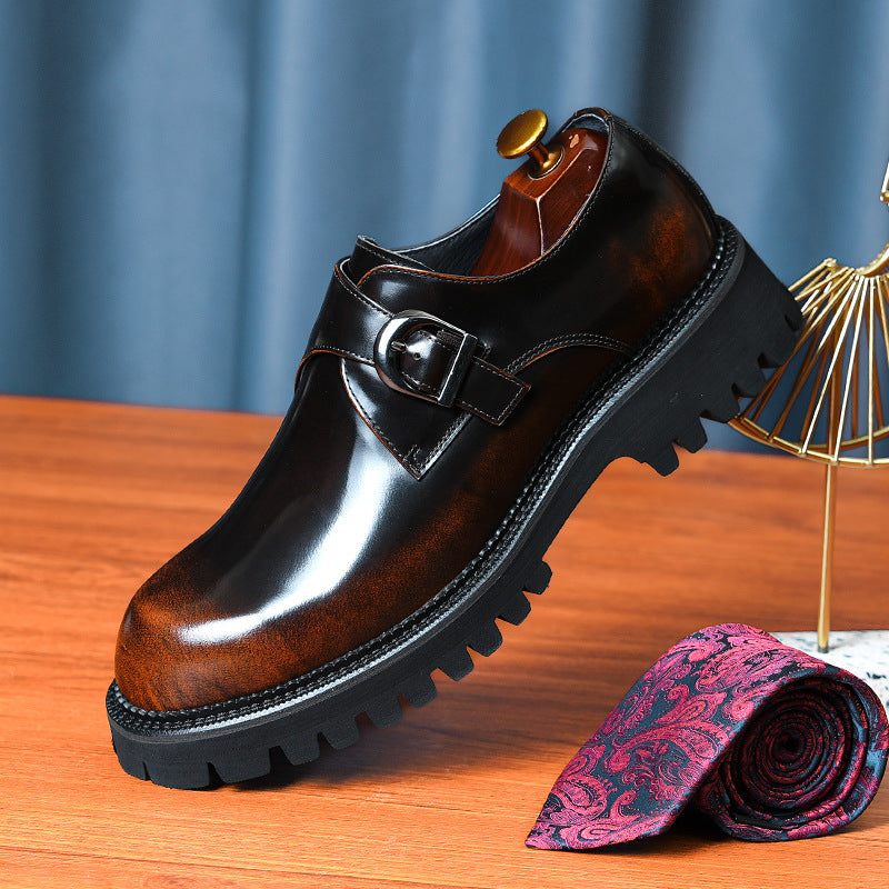 Men's Big Promotion Glossy Dress Plus Size Leather Shoes