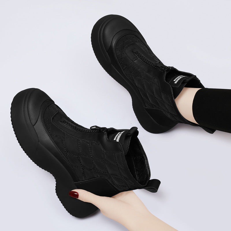 Women's Fashion Martin Height Increasing Autumn Versatile Snow Boots