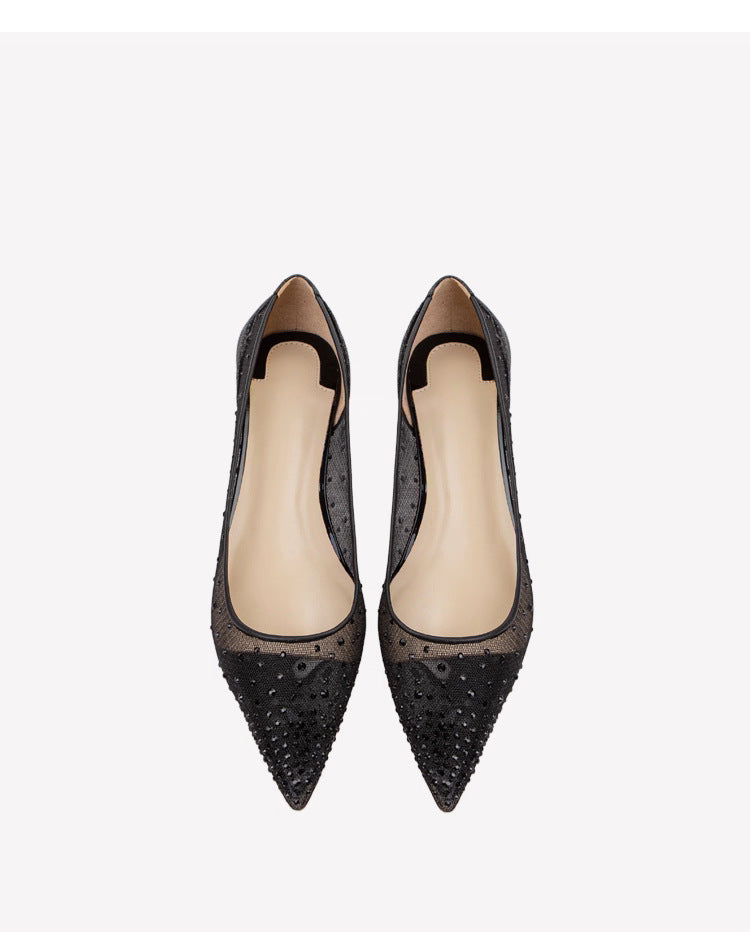 Women's Style Mesh Increased Rhinestone Wedding Breathable Women's Fashion Shoes