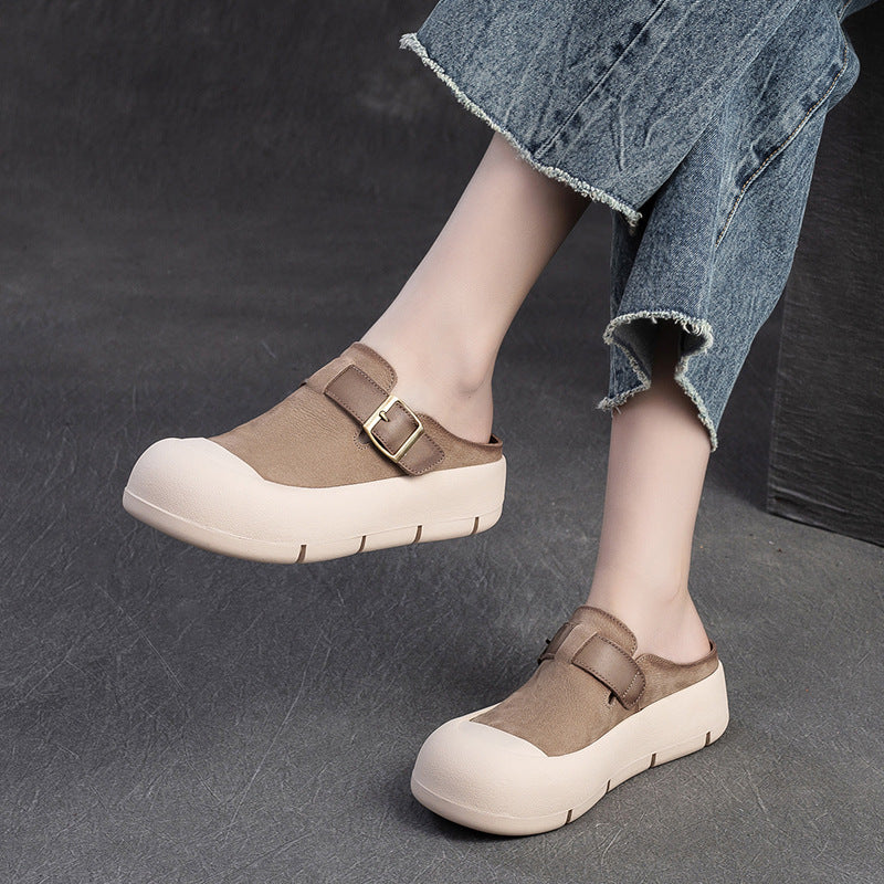 Women's Thick Bottom Toe Cap Minority Fashion Slippers