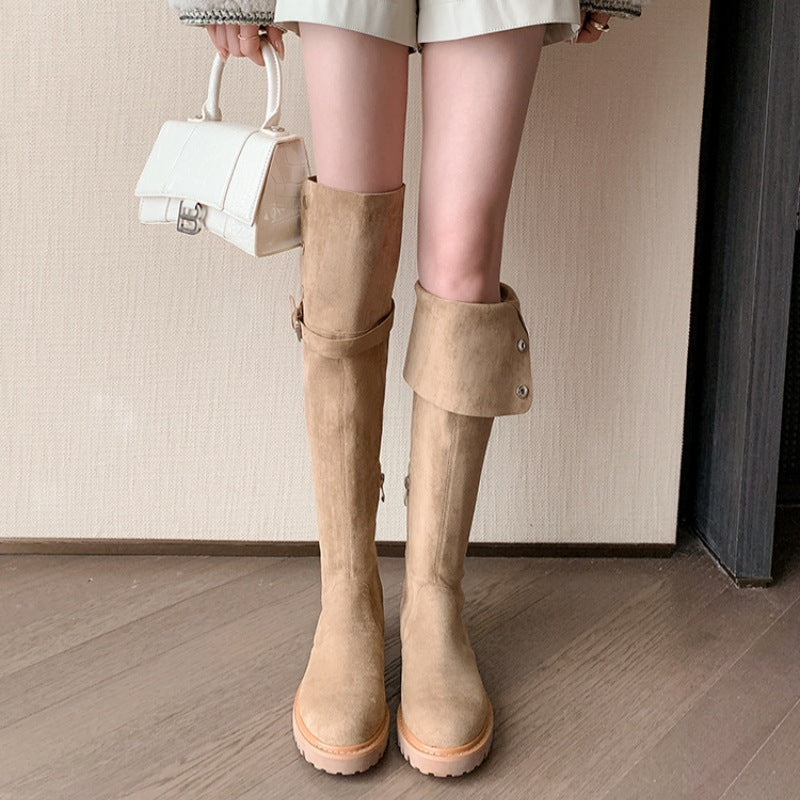 Women's Wool Two-way Wear High Leg Winter Snow Boots