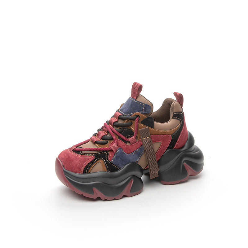 Clunky Female Winter Fleece-lined Platform Height Sneakers