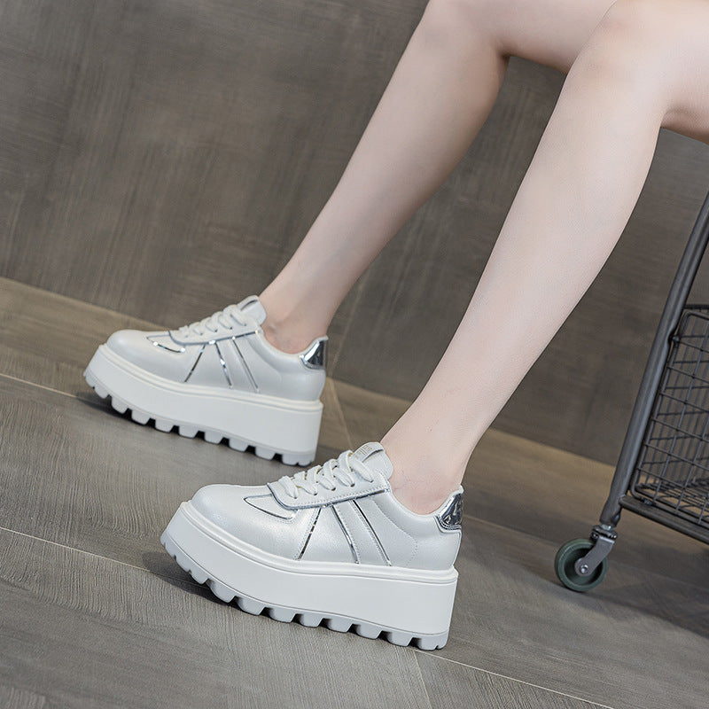 Women's Bottom Height Increasing Insole Retro Fashion Casual Shoes