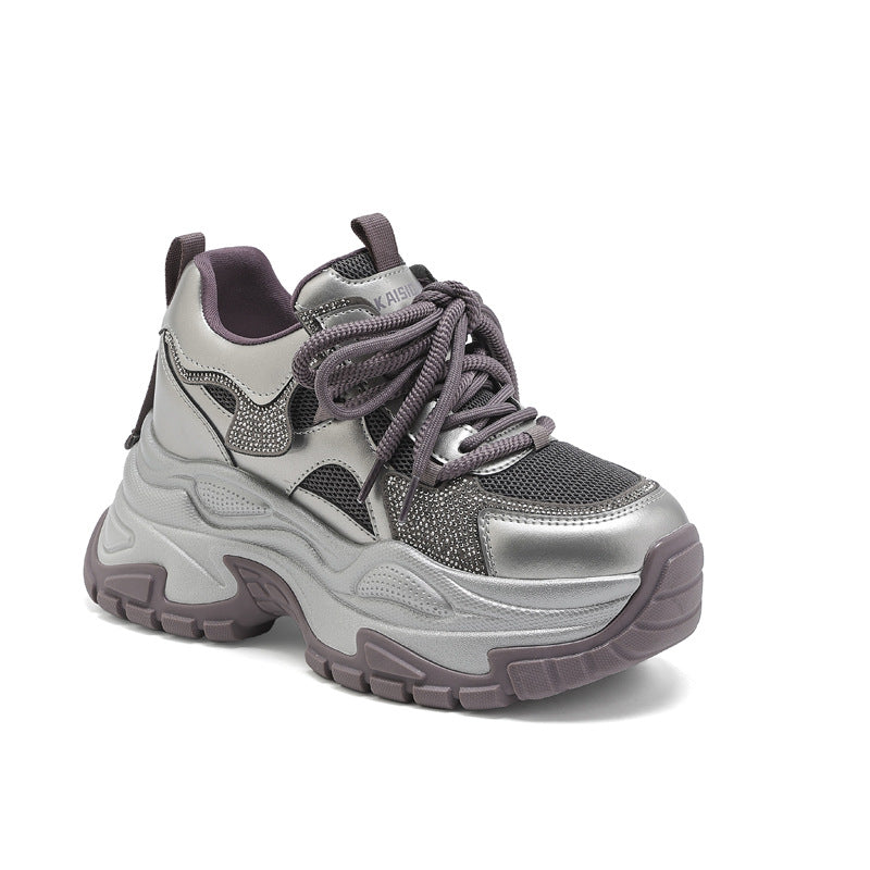 Women's Suction Mold Bottom Dad Small Versatile Sneakers