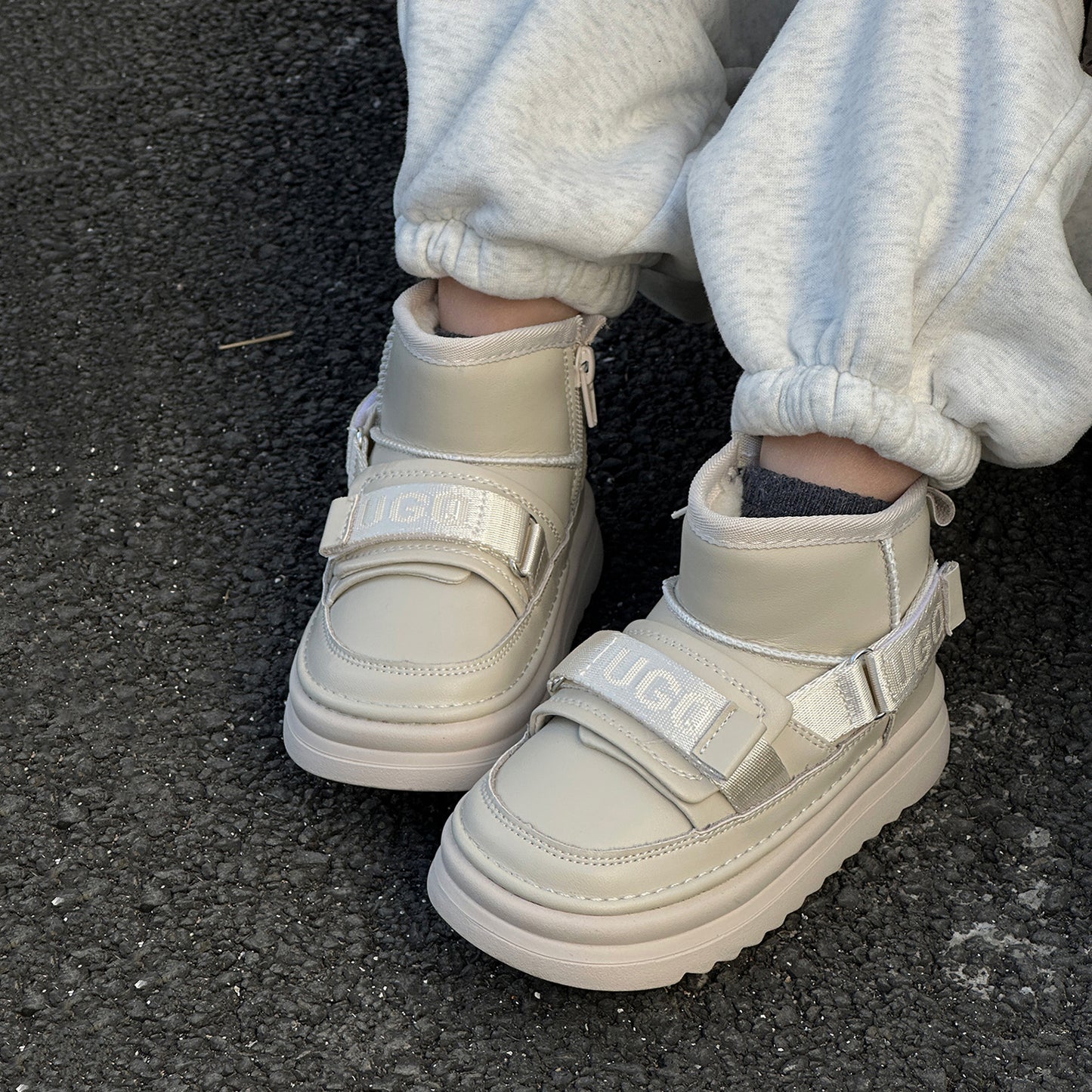 Children's Winter Korean Fashion Boy's Cotton Waterproof Snow Boots