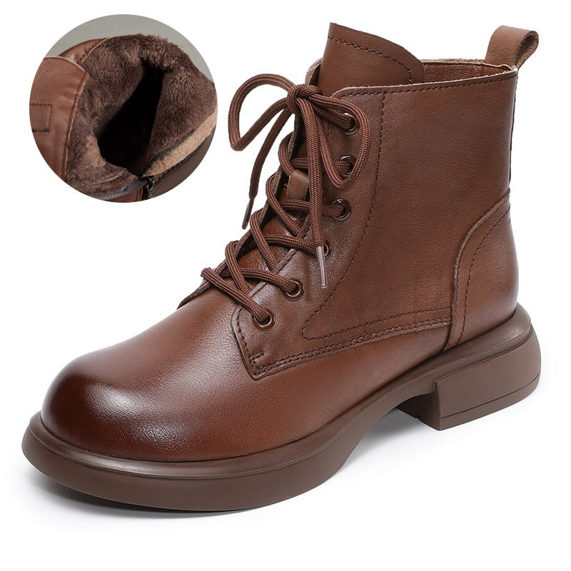 Durable Classic Women's Genuine Martin Skinny Women's Leather Boots