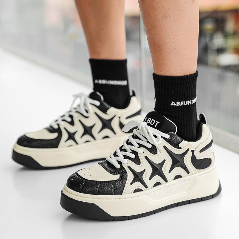 Men's Thick Sole Increased Skateboard National Fashion Sneakers